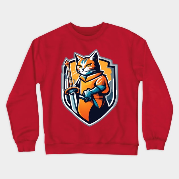 Kitty Sword Crewneck Sweatshirt by Gamers Gear